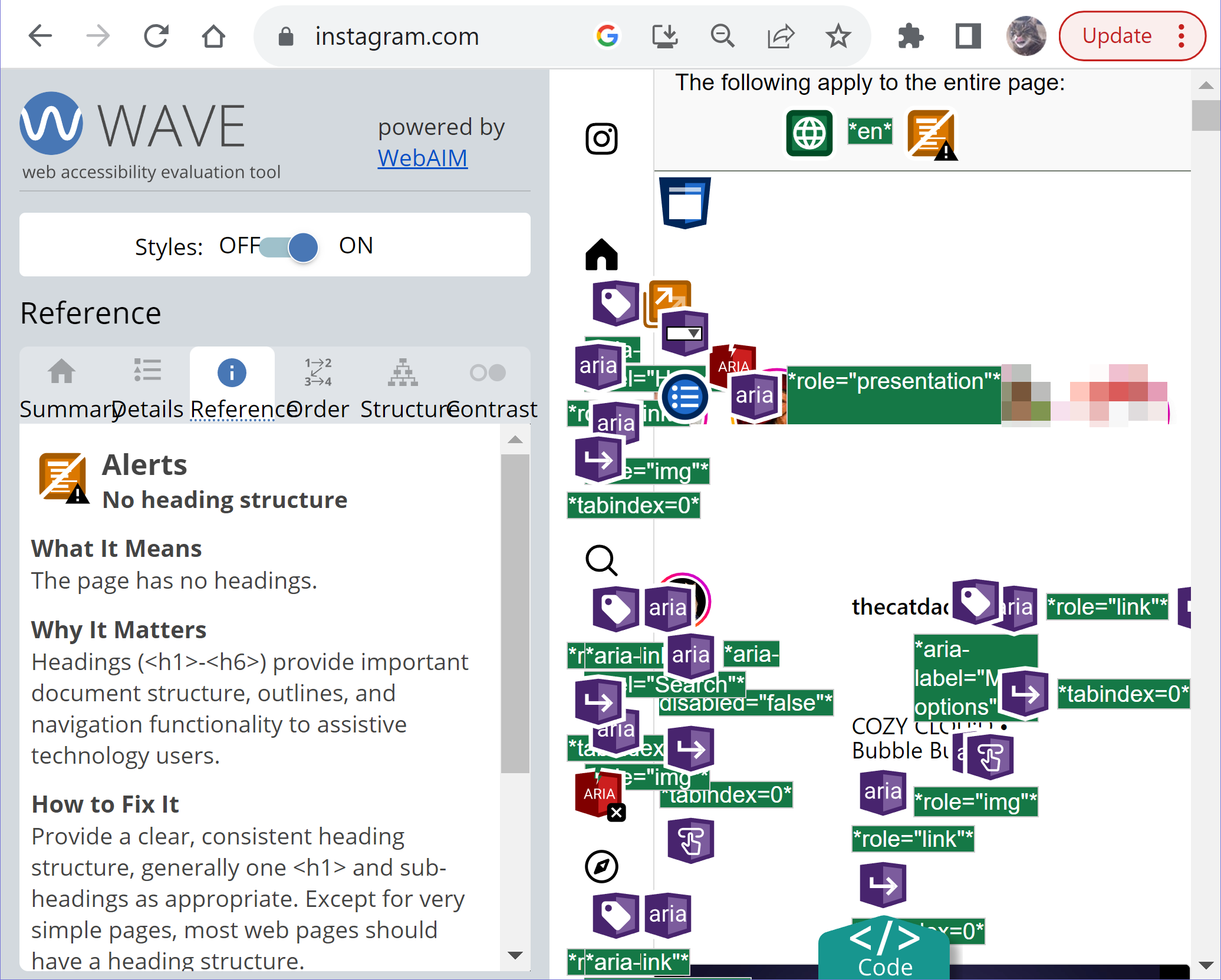 wave reference tab