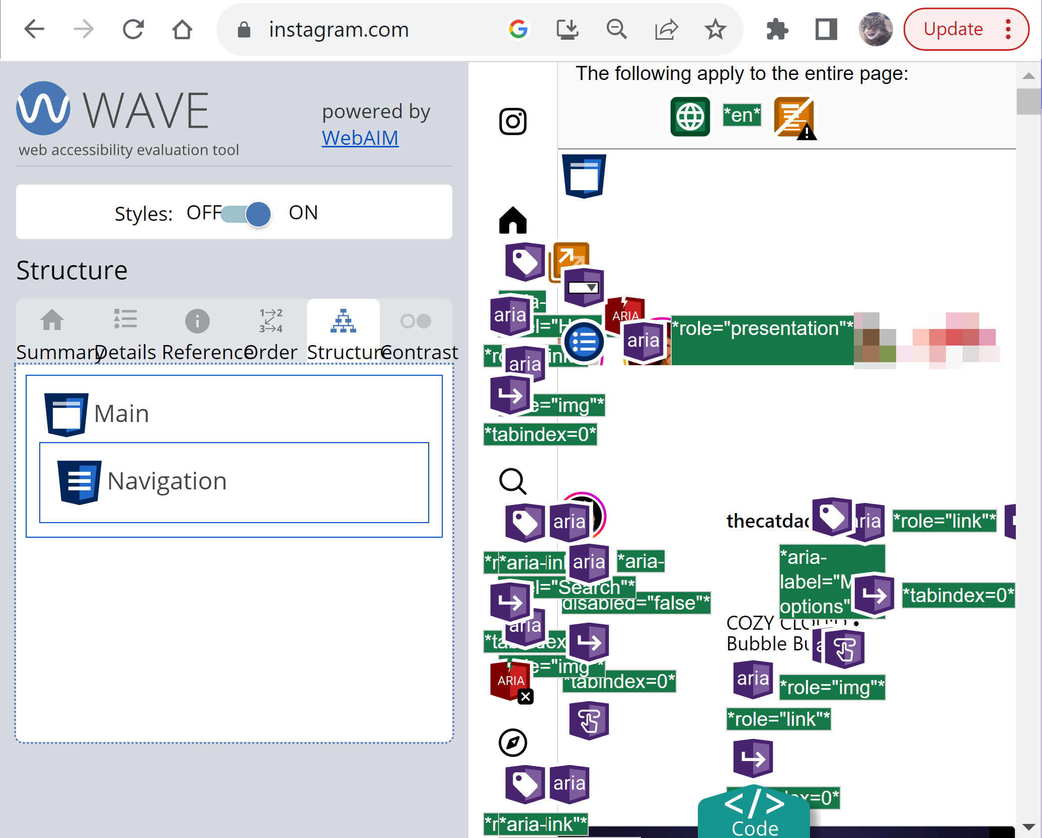 wave Structure tab